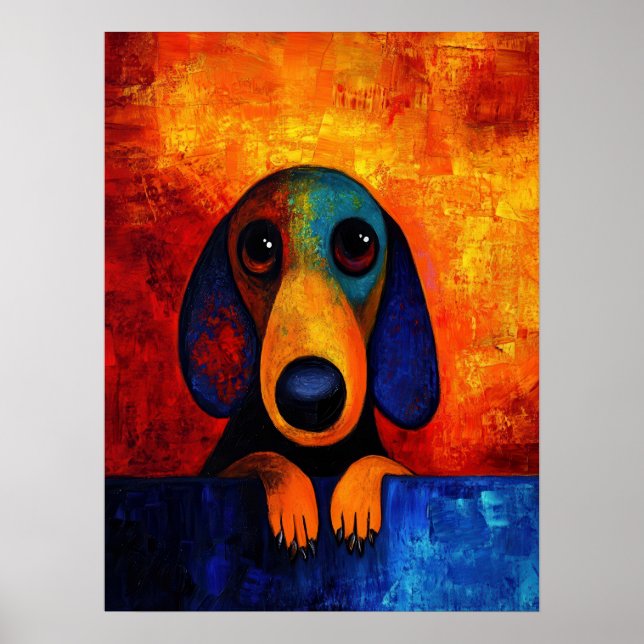 Dog Portrait Art Poster (Front)