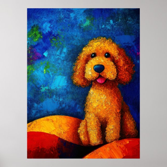Dog Portrait Art Poster (Front)