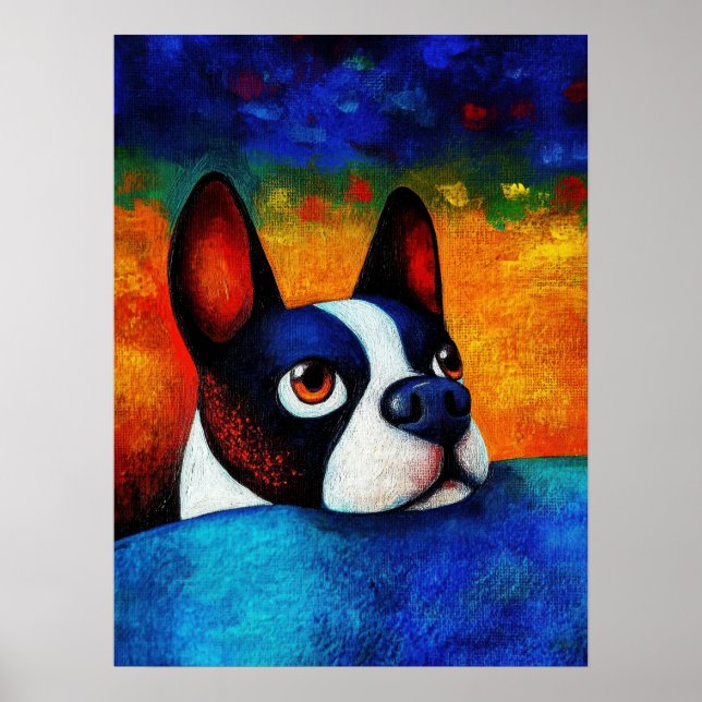 Dog Portrait Art Poster (Front)