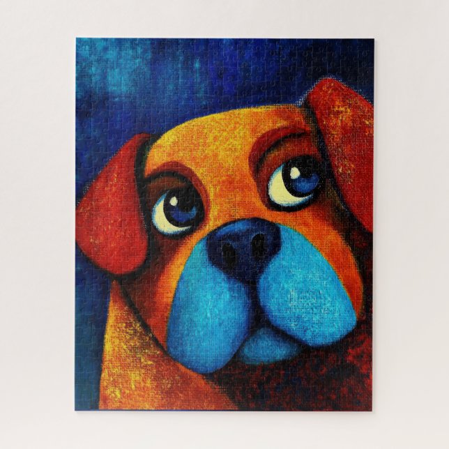 Dog Portrait Art Puzzle (Vertical)
