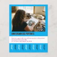 Dog Portrait Drawing Poster Tear off 