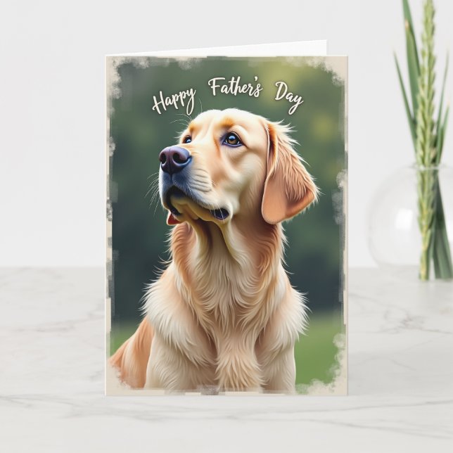 Dog Portrait Fathers Day Card (Front)