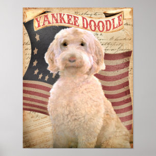 Dog Portrait Personalised Pet portrait Labradoodle Poster