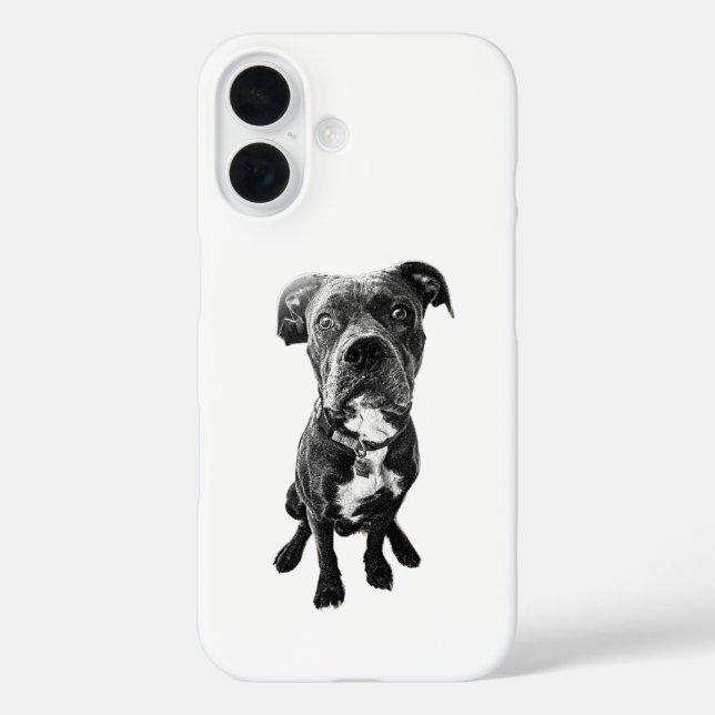 Dog Portrait Phone Case – Realistic Sitting Pose (Back)