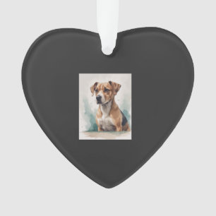 Dog Portrait Watercolor Ornament