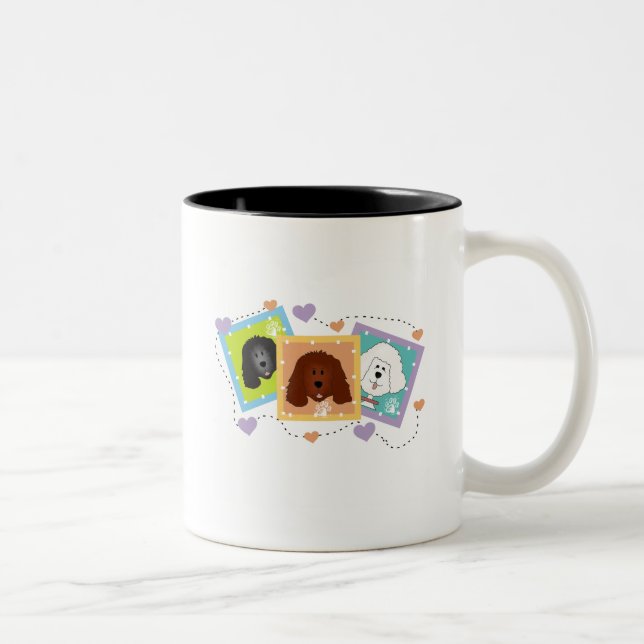 Dog Portraits Tshirts and Gifts Two-Tone Coffee Mug (Right)