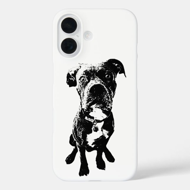 Dog Pose Phone Case – Sitting Dog in Line Art (Back)