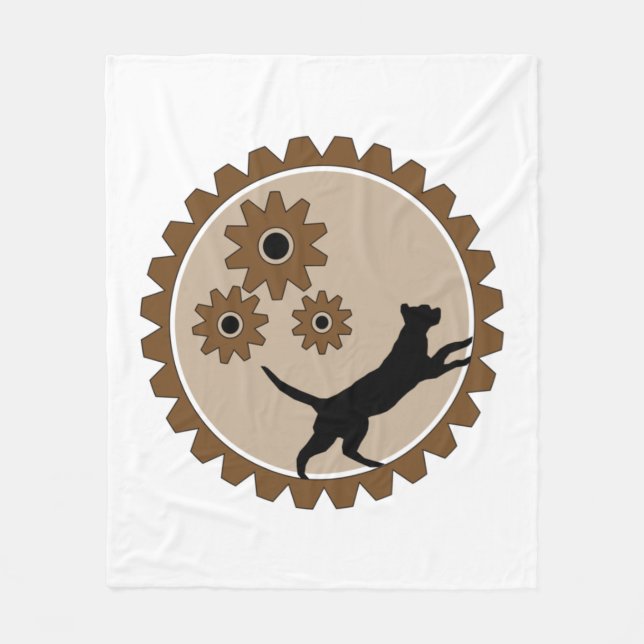 dog powered cage with wheels   fleece blanket (Front)