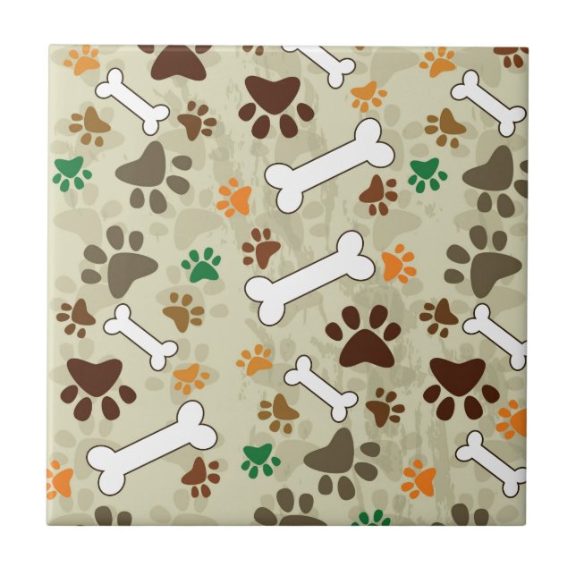 dog pows and bone tile (Front)