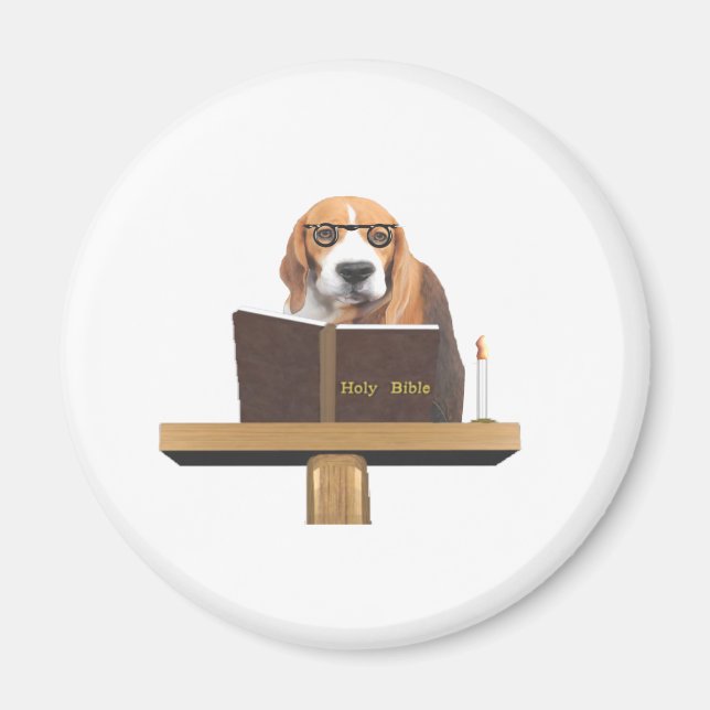 Dog Preacher Magnet (Front)