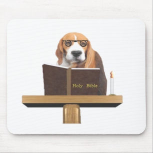 Dog Preacher Mouse Pad