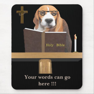 Dog Preacher Mouse Pad