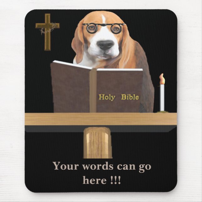 Dog Preacher Mouse Pad (Front)