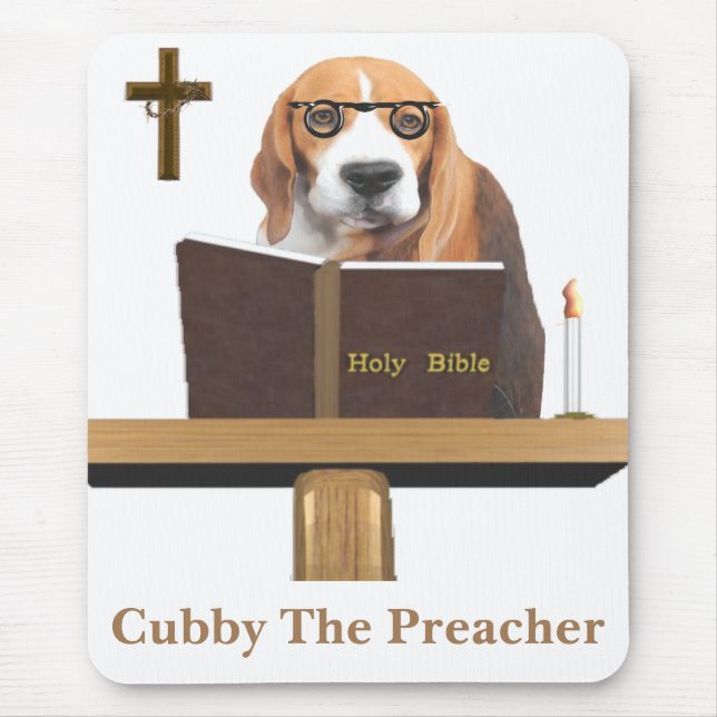 Dog Preacher Mouse Pad (Front)
