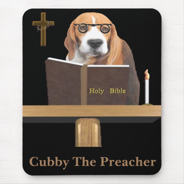 Dog Preacher Mouse Pad (Front)