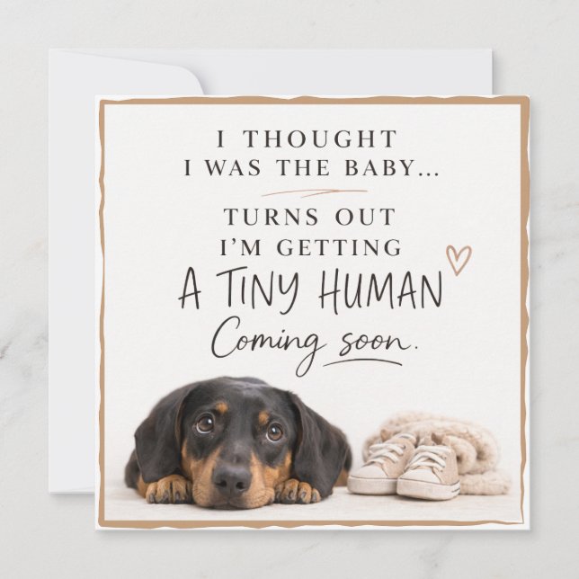 Dog Pregnancy Announcement Card (Front)