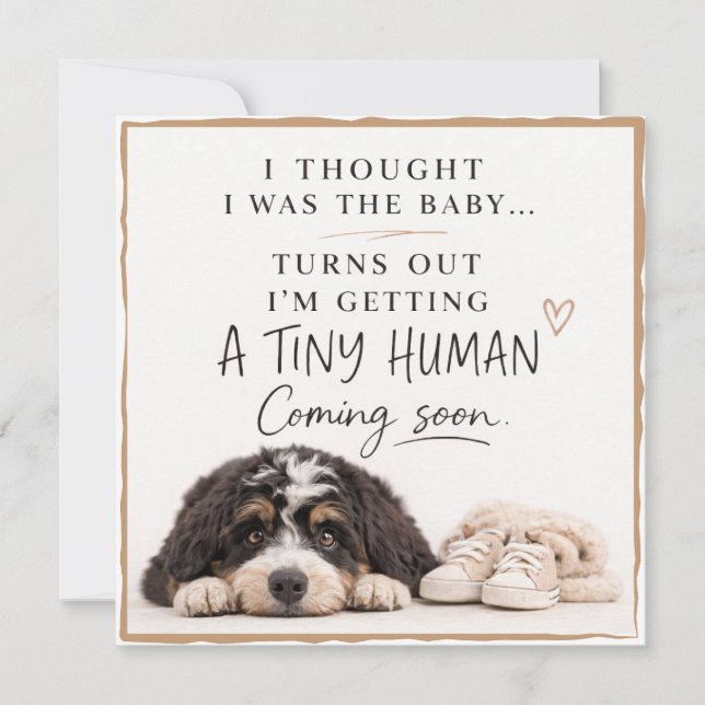 Dog Pregnancy Announcement Card (Front)