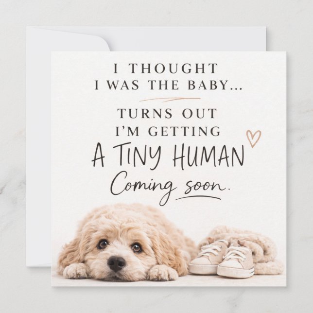 Dog Pregnancy Announcement Card (Front)