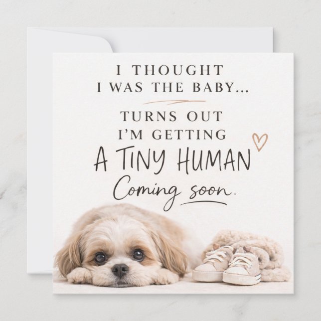 Dog Pregnancy Announcement Card (Front)