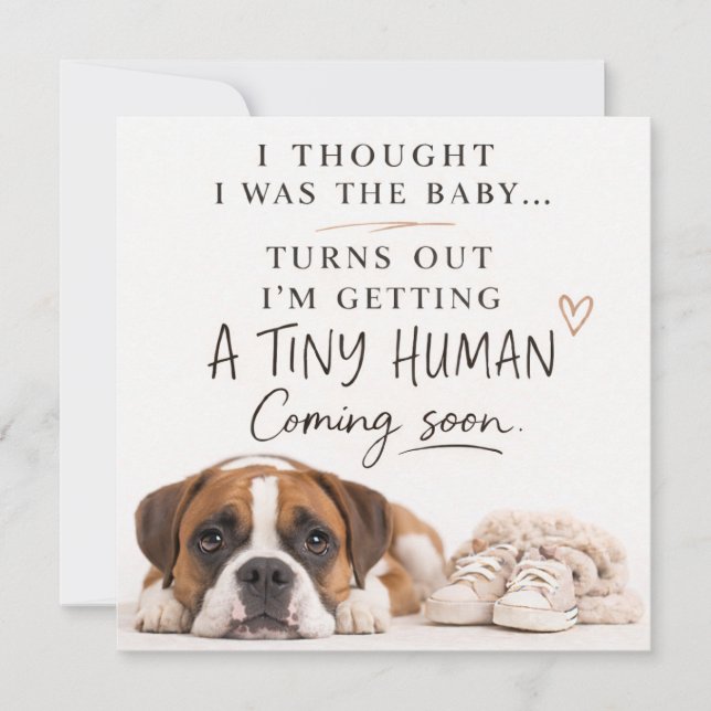 Dog Pregnancy Announcement Card (Front)