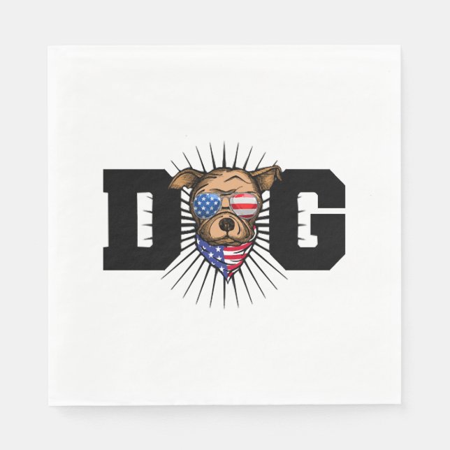 Dog Pride From USA   Napkin (Front)
