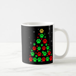 Dog Print Christmas Tree Funny Dog Lovers Christma Coffee Mug