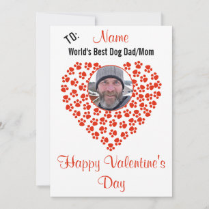 Dog Print Customisable Valentine's Message Holiday