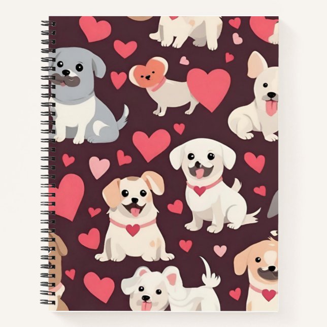 dog print pattern Notebook (Front)