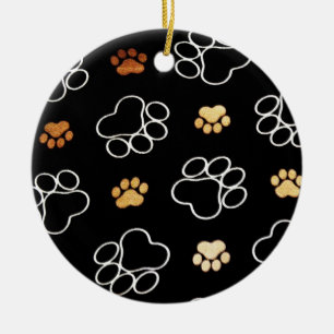 dog prints ornament