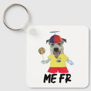 Dog propeller hat funny quote key ring