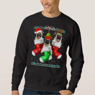 Dog Pug Christmas Socks Xmas Pajama Pet Puppy Sweatshirt