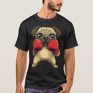 Dog Pug Dressed As A Boxer Funny Boxing T-Shirt