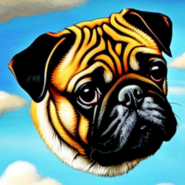 DOG  Pug Face in a Sky T-Shirt (Creator Uploaded)