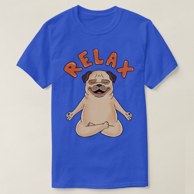 Dog Pug Relax T-Shirt (Design Front)
