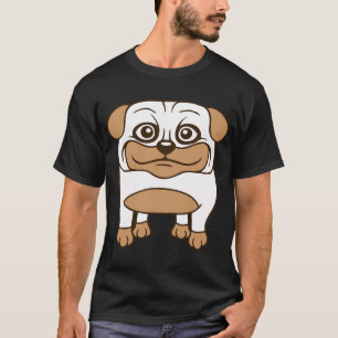 Dog Pug Small Cute Fat Lovely Happy Comic Fun Comi T-Shirt