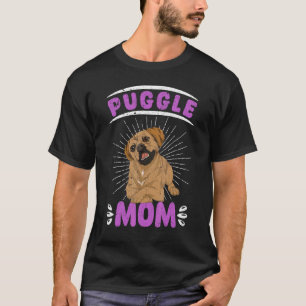 Dog Puggle Mum Dog Owner Mothers Day Pet Owner Pug T-Shirt