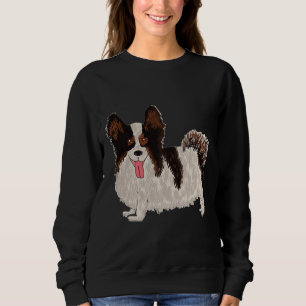 Dog Puppies Dog Papillon Dog Mum Dog Dad Cute Dog  Sweatshirt