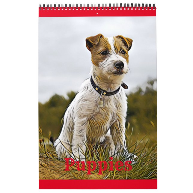 Dog puppies puppy calendar (Cover)