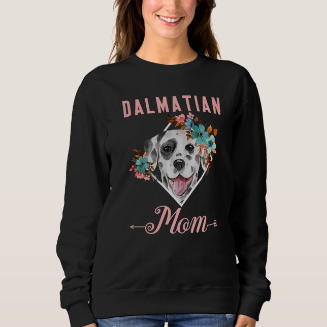 Dog  Puppy Cute Dalmatian Mum Sweatshirt (Front)