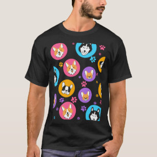 Dog Puppy Dogs Dog Animal Colorful Dogs Boston Te T-Shirt