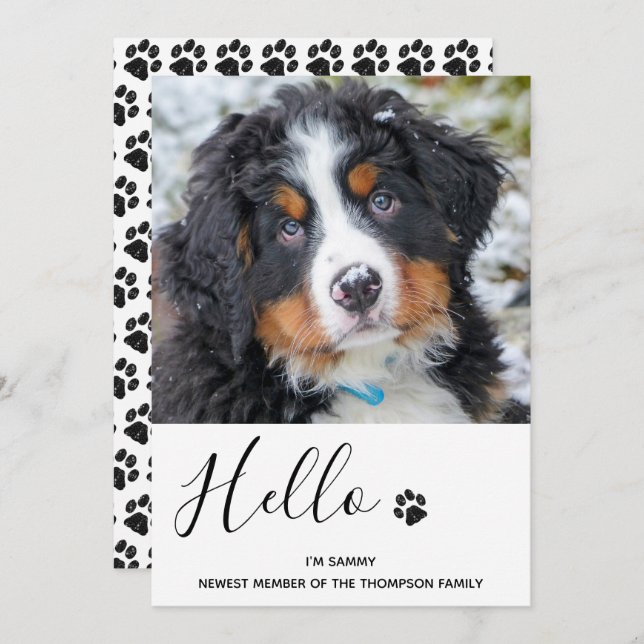 Dog Puppy New Pet Announcement (Front/Back)