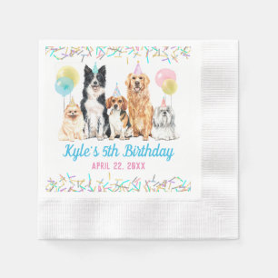 Dog Puppy Paw-ty Birthday Napkin
