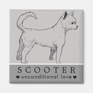 Dog Puppy Pet Personalised Name Magnet