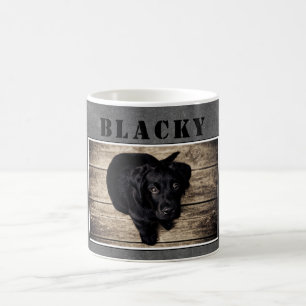 Dog Puppy Pet Photo and Name Chalkboard  Coffee Mug