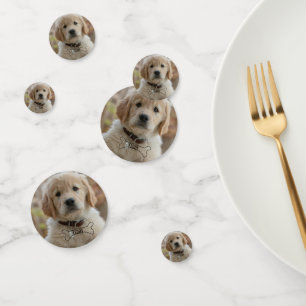 DOG PUPPY PHOTO NAME BONE BEST DOG MOM DAD TRENDY CONFETTI