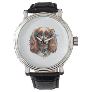 Dog Puppy Pooch Cute Funny Glasses Study Student   Watch