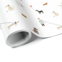 Dog & Puppy Themed Birthday Wrapping Paper