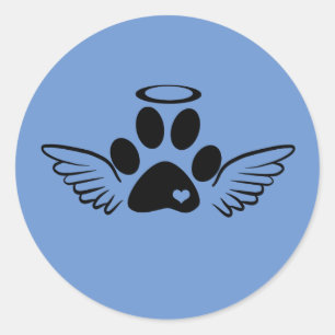 Dog Rainbow Bridge Classic Round Sticker