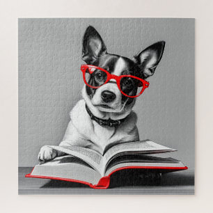 Dog Reading Book Jigsaw Puzzle