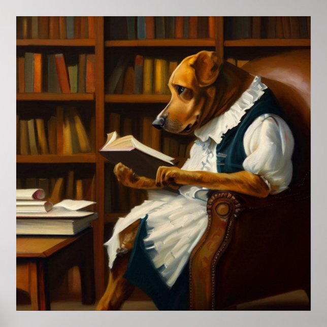 Dog Reading Poster (Front)
